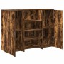 Mostrador de recepción roble ahumado 135x50x103,5 cm en Oficina | Comprar online en Foru.es