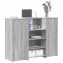 Mostrador de recepción sonoma gris 135x50x103,5 cm en Oficina | Comprar online en Foru.es