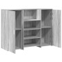 Mostrador de recepción sonoma gris 135x50x103,5 cm en Oficina | Comprar online en Foru.es