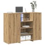 Mostrador de recepción roble artisian 135x50x103,5 cm en Oficina | Comprar online en Foru.es