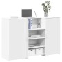 Mostrador de recepción blanco 155x50x103,5 cm madera ingeniería en Oficina | Comprar online en Foru.es