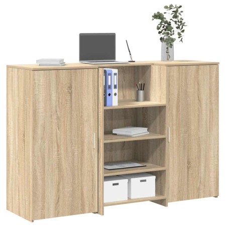 Mostrador de recepción roble sonoma 155x50x103,5 cm en Oficina | Comprar online en Foru.es