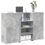 Mostrador de recepción gris hormigón 155x50x103,5 cm en Oficina | Comprar online en Foru.es