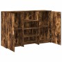 Mostrador de recepción roble ahumado 155x50x103,5 cm en Oficina | Comprar online en Foru.es