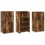 Mostrador de recepción roble ahumado 155x50x103,5 cm en Oficina | Comprar online en Foru.es