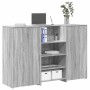 Mostrador de recepción sonoma gris 155x50x103,5 cm en Oficina | Comprar online en Foru.es