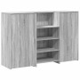 Mostrador de recepción sonoma gris 155x50x103,5 cm en Oficina | Comprar online en Foru.es