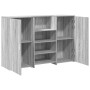 Mostrador de recepción sonoma gris 155x50x103,5 cm en Oficina | Comprar online en Foru.es
