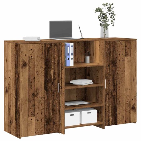 Mostrador de recepción madera vieja 155x50x103,5 cm en Oficina | Comprar online en Foru.es