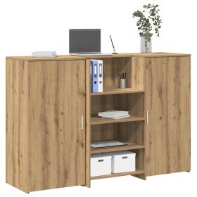 Mostrador de recepción roble artisian 155x50x103,5 cm en Oficina | Comprar online en Foru.es