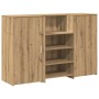 Mostrador de recepción roble artisian 155x50x103,5 cm en Oficina | Comprar online en Foru.es