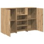 Mostrador de recepción roble artisian 155x50x103,5 cm en Oficina | Comprar online en Foru.es
