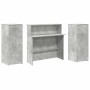 Mostrador de recepción gris hormigón 180x50x103,5 cm en Oficina | Comprar online en Foru.es