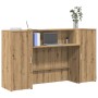 Mostrador de recepción roble artisian 180x50x103,5 cm en Oficina | Comprar online en Foru.es