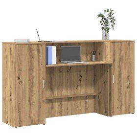 Mostrador de recepción roble artisian 180x50x103,5 cm en Oficina | Comprar online en Foru.es