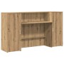 Mostrador de recepción roble artisian 180x50x103,5 cm en Oficina | Comprar online en Foru.es