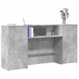 Mostrador de recepción gris hormigón 200x50x103,5 cm en Oficina | Comprar online en Foru.es