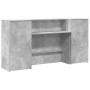 Mostrador de recepción gris hormigón 200x50x103,5 cm en Oficina | Comprar online en Foru.es