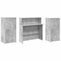 Mostrador de recepción gris hormigón 200x50x103,5 cm en Oficina | Comprar online en Foru.es
