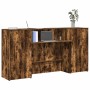Mostrador de recepción roble ahumado 200x50x103,5 cm en Oficina | Comprar online en Foru.es
