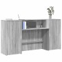 Mostrador de recepción sonoma gris 200x50x103,5 cm en Oficina | Comprar online en Foru.es