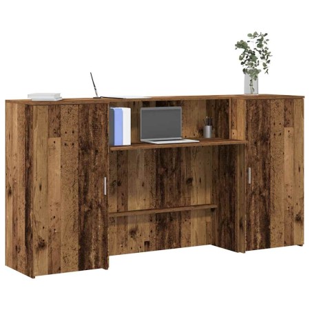 Mostrador de recepción madera vieja 200x50x103,5 cm en Oficina | Comprar online en Foru.es