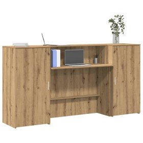 Mostrador de recepción roble artisian 200x50x103,5 cm en Oficina | Comprar online en Foru.es