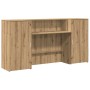 Mostrador de recepción roble artisian 200x50x103,5 cm en Oficina | Comprar online en Foru.es
