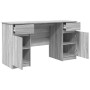 Escritorio Gris sonoma 140 x 49 x 76 cm Madera contrachapada en Oficina | Comprar online en Foru.es