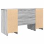 Escritorio Gris sonoma 140 x 49 x 76 cm Madera contrachapada en Oficina | Comprar online en Foru.es