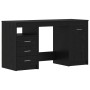 Escritorio con cajón 2 pcs Roble Negro 140 x 50 x 76 cm en Oficina | Comprar online en Foru.es