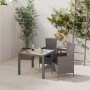 Set comedor de jardín 3 piezas con cojines ratán sintético gris en Conjuntos de jardín | Comprar online en Foru.es
