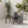 Set comedor de jardín 3 piezas con cojines ratán sintético gris en Conjuntos de jardín | Comprar online en Foru.es