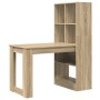 Escritorio Roble Sonoma 122 x 67 x 145 cm Madera de ingeniería en Oficina | Comprar online en Foru.es