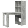 Escritorio Gris Concreto 122 x 67 x 145 cm Madera de ingeniería en Oficina | Comprar online en Foru.es