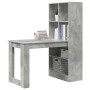 Escritorio Gris Concreto 122 x 67 x 145 cm Madera de ingeniería en Oficina | Comprar online en Foru.es