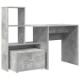 Escritorio con cajón Gris Concreto 131,5 x 50 x 106,5 cm en Oficina | Comprar online en Foru.es