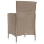 Set de comedor de jardín 3 pzas y cojines ratán sintético beige en Conjuntos de jardín | Comprar online en Foru.es