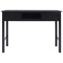 Escritorio de madera maciza de Paulownia negro 108x45x76 cm en Oficina | Comprar online en Foru.es