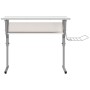 Mesa de dibujo madera y acero blanco y gris 110x53x(58-87) cm en Oficina | Comprar online en Foru.es