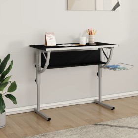 Mesa de dibujo madera y acero negro y gris 110x53x(58-87) cm en Oficina | Comprar online en Foru.es