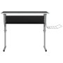 Mesa de dibujo madera y acero negro y gris 110x53x(58-87) cm en Oficina | Comprar online en Foru.es