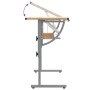 Mesa de dibujo madera y acero gris y roble 110x53x(58-87) cm en Oficina | Comprar online en Foru.es