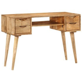 Escritorio con cajones madera maciza de mango 110x47x76 cm en Oficina | Comprar online en Foru.es