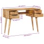 Escritorio con cajones madera maciza de mango 110x47x76 cm en Oficina | Comprar online en Foru.es