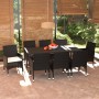 Set de comedor de jardín 9 pzas y cojines ratán sintético negro en Conjuntos de jardín | Comprar online en Foru.es