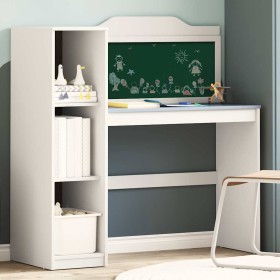 Escritorio de pizarra con estante y gris 120 x 45 x 118,5 cm en Oficina | Comprar online en Foru.es