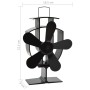 Ventilador de estufa accionado por calor 5 aspas negro de vidaXL, Ventiladores para chimeneas de leña - Ref: Foro24-51238, Pr...