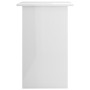 Escritorio de madera contrachapada blanco brillo 90x50x74 cm en Oficina | Comprar online en Foru.es