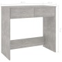 Escritorio de madera contrachapada gris hormigón 80x40x75 cm en Oficina | Comprar online en Foru.es